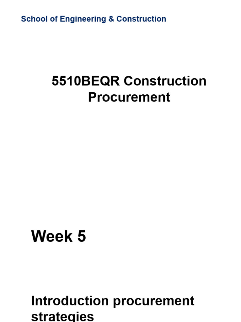 Week+5+ +Introduction+to+Procurement+Strategies | PDF | Public–Private ...