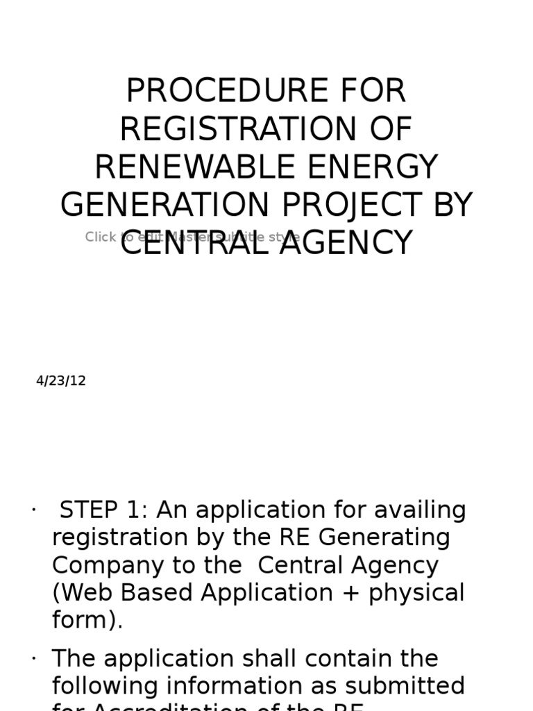 Procedure For Renewable Energy Certificate | PDF | Physical Universe ...