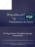 Pagsalita at Pagsulat Na Diskurso - JM