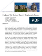 Studies of XVI Century Masonry Structure
