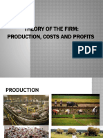 Theory of Production Costs and Profit Maximization