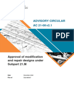 Advisory Circular 21 08 Approval Modification and Repair Designs Under Subpart 21m