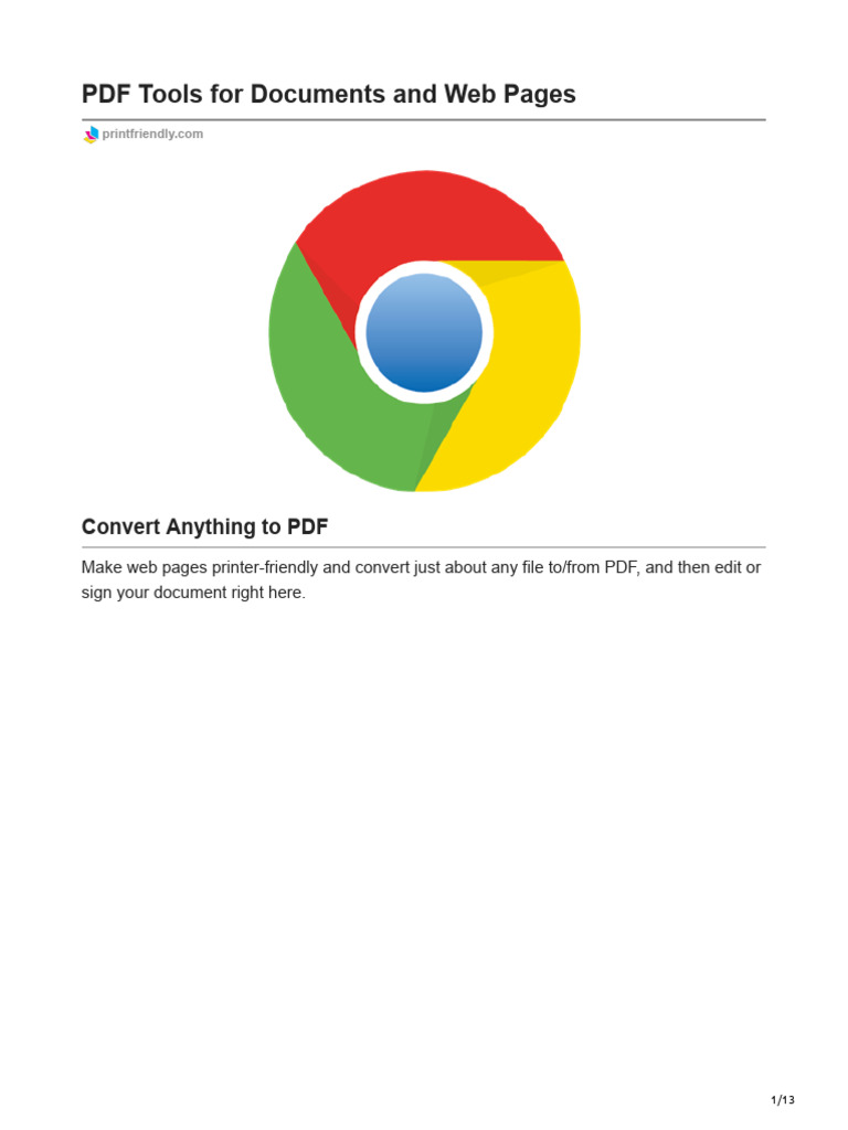 PDF Tools For Documents and Web Pages | PDF | Word Press | World Wide Web