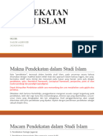 Pendekatan Studi Islam. PPT - Salim Alrosid - 11 April 2021