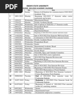 Ebonyi State University Revised Calender 2022