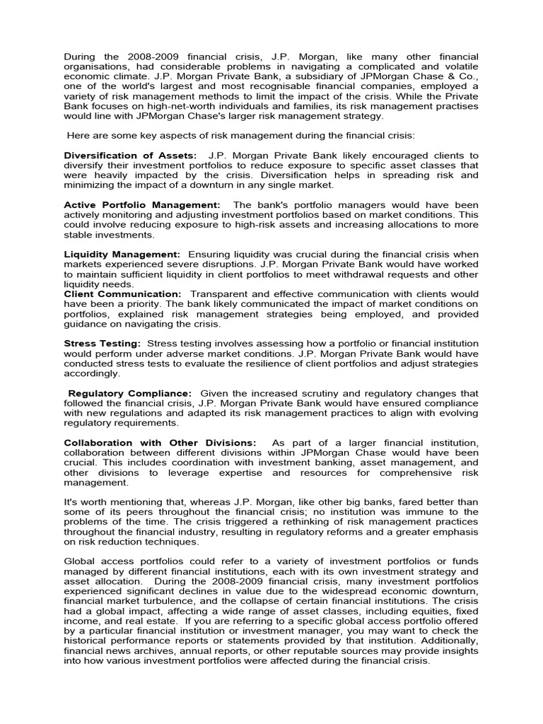 During The Financial Crisis of 2008 | PDF | Collateralized Debt ...