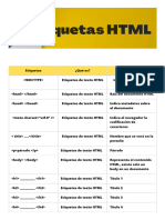 Etiquetas en HTML