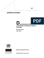 Discriminación Étnico-Racial y Xenofobia en América Latina y El Caribe