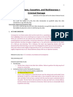 Acts, Omissions, Causation, and Recklessness + Criminal Damage Handout