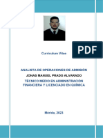 Clinica Resumen Curricular Lcdo. Jonas Manuel Prado A