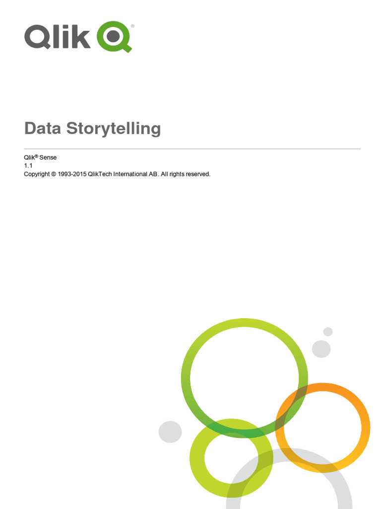 Data Story Telling Qlik Sense Pdf Storytelling Computing