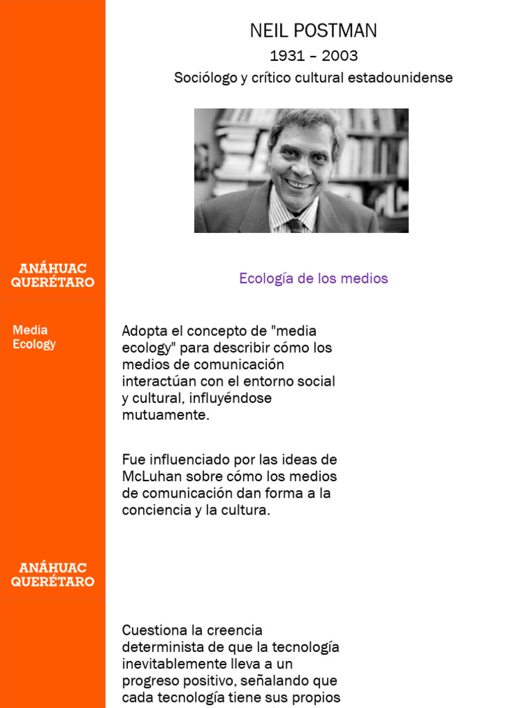 Neil Postman: Crítica de los Medios | PDF