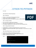 1.1.introduction To Python