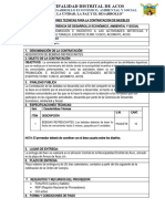 ESPECIFICACIONES TECNICAS DE MATERIALES DE ESCRITORIO Ultimo