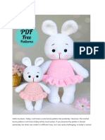 Crochet Bunny in A Dress PDF Amigurumi Pattern