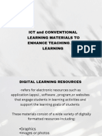 Digital and Conventional Learning Resources
