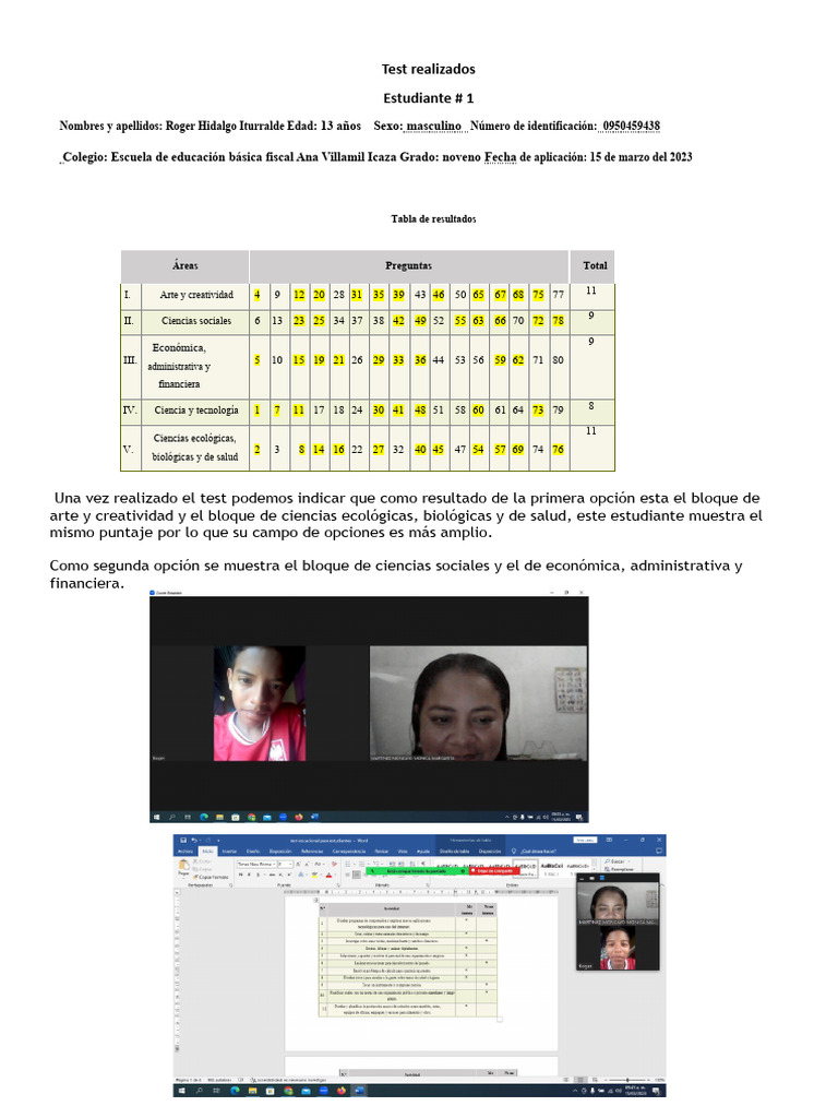 Aplicacion de Test Vocacional | PDF