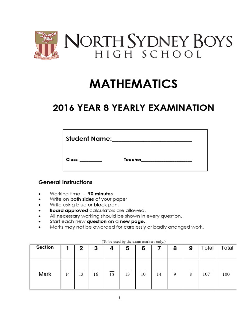Task 4 2016 Yr 8 Yearly PDF | PDF | Interest | Elementary Mathematics