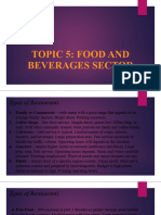 Topic 5 Food and Beverages Sector