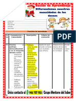 2° Sesión Día 1 PS Diferenciamos Nuestras Necesidades de Los Deseos Unidad 10 Semana 1