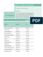 Project Plan Template For Software Development