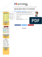 Possessive Apostrophes (Part 1) - ESL Worksheet by Amna 107