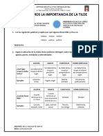 Actividad de Acentuación