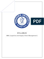 Syllabus: BBA (Logistics and Supply Chain Management)