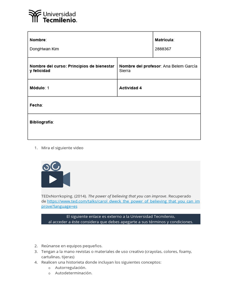 Actividad #4 | PDF | Crecimiento personal y profesional