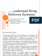 3.0 Transdermal Drug Delivery Systems