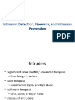 Intrusion Detection, Firewalls, and Intrusion Prevention