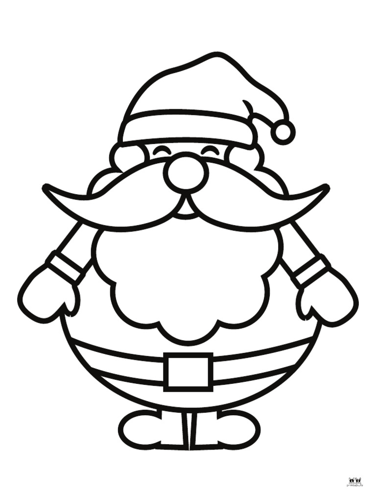 Printable Santa Coloring Page Page 3 PDF