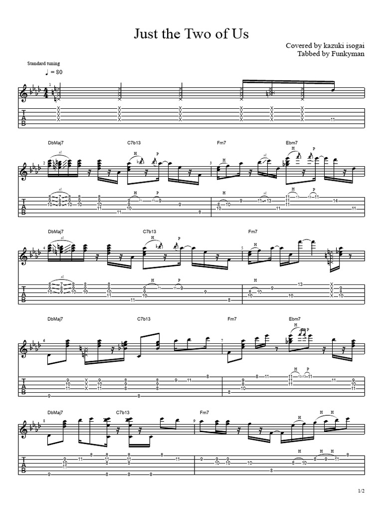 Just the Two of Us Guitar Tabs | PDF