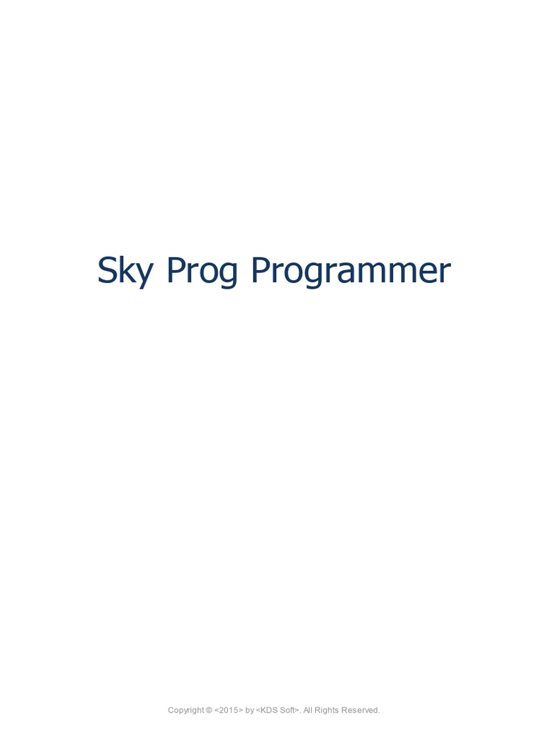 Sky Prog Programmer | PDF
