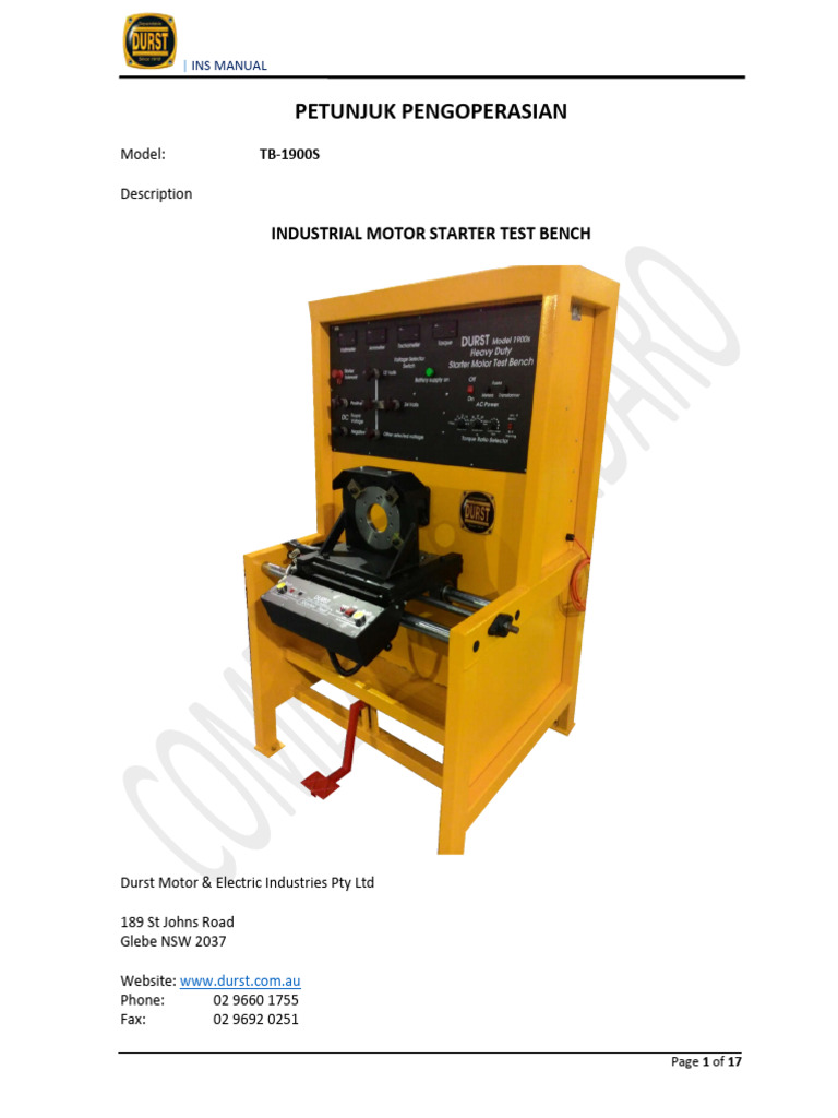 Panduan Pengoperasian Test Bench TB-1900S | PDF | Komputer | Teknologi ...