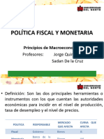 Política Fiscal y Monetaria Marcada