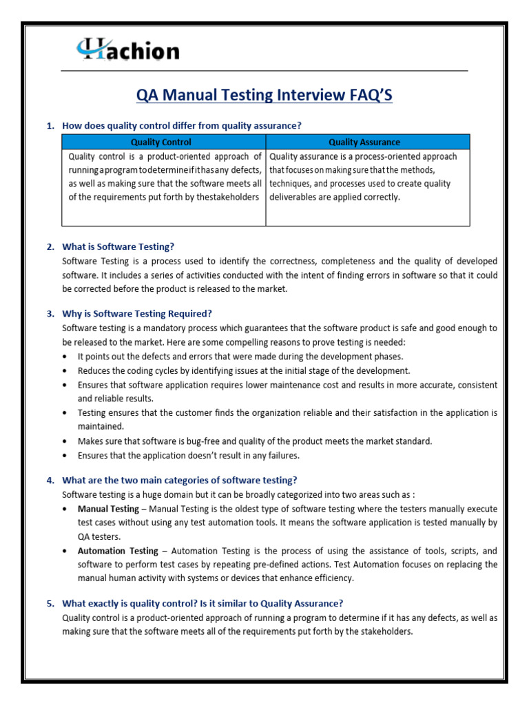 QA Manual Testing Basics for Beginners | PDF | Software Testing ...