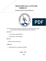 Los Tratados de Libre Comercio y Su Relación Con El Desarrollo de Las Pymes en La Provincia de Trujillo, Departamento de La Libertad