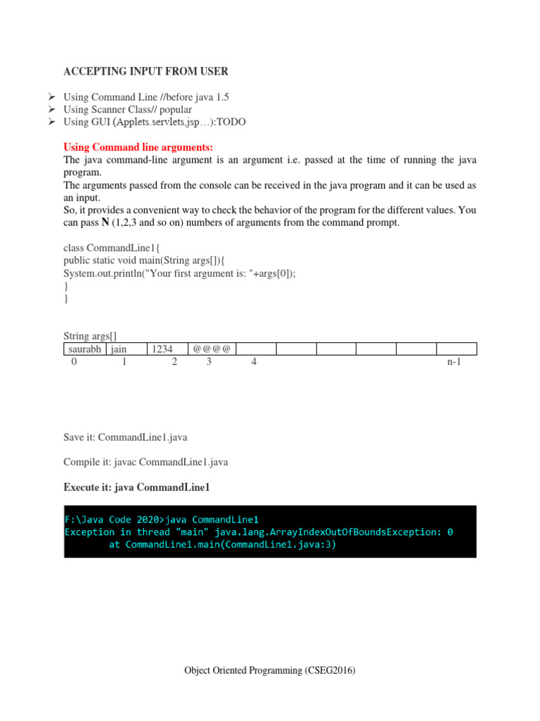 5 User Input | PDF | Command Line Interface | Java (Programming Language)