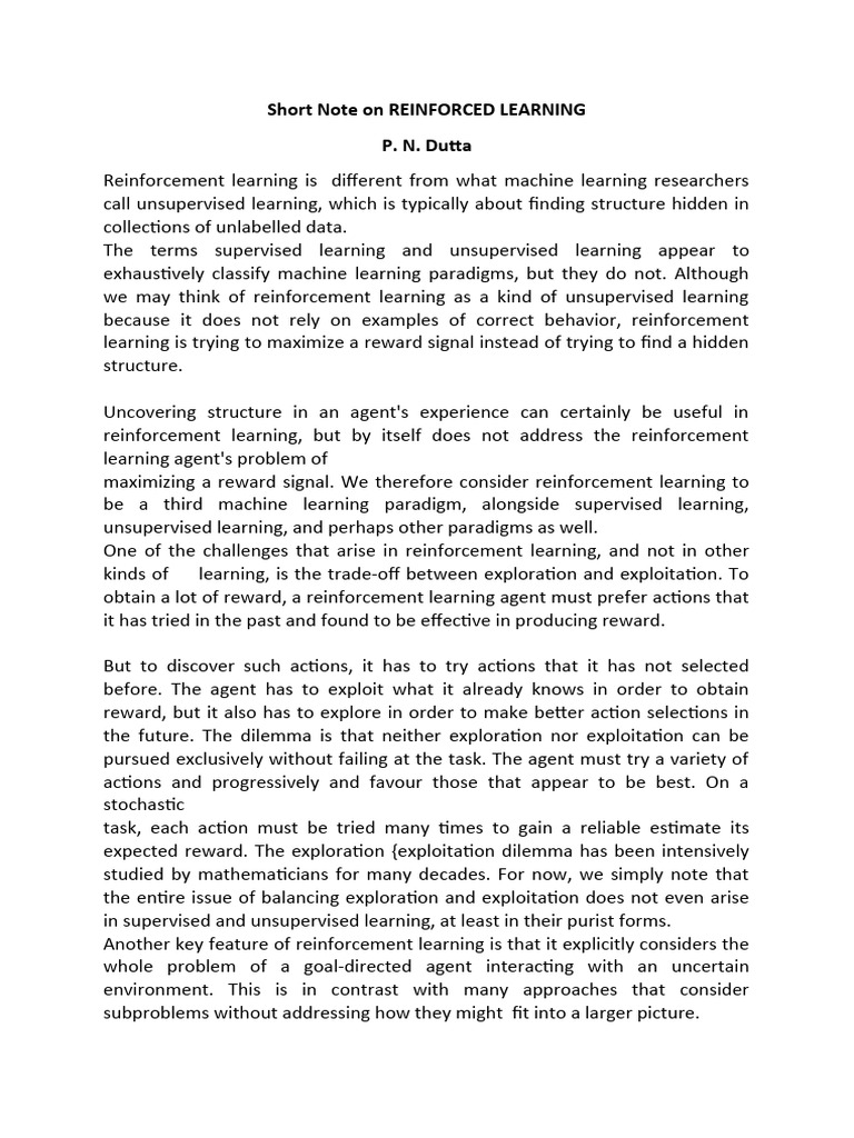 Understanding Reinforcement Learning Basics | PDF | Reinforcement ...