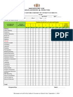 Primary School Monthly Student Incident Report Template