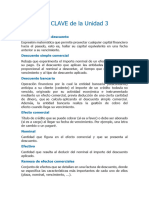 PALABRAS CLAVE de La Unidad 3: Ley Financiera de Descuento