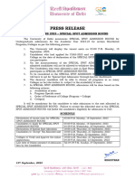 Press-Release - UG-Admissions-2023-Special-SPOT-Admission-Round-DU
