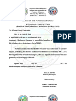 Certificate of FTJ