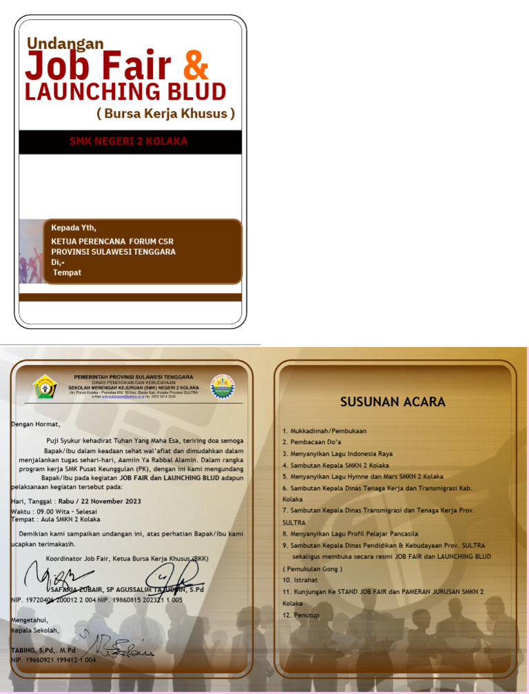 Undangan Job Fair SMK 2 Kolaka | PDF