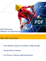 15 Solar Resources, Radiaiton and Optimization