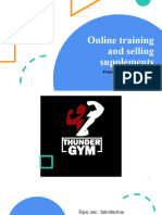 Online Training and Selling Supplements Final