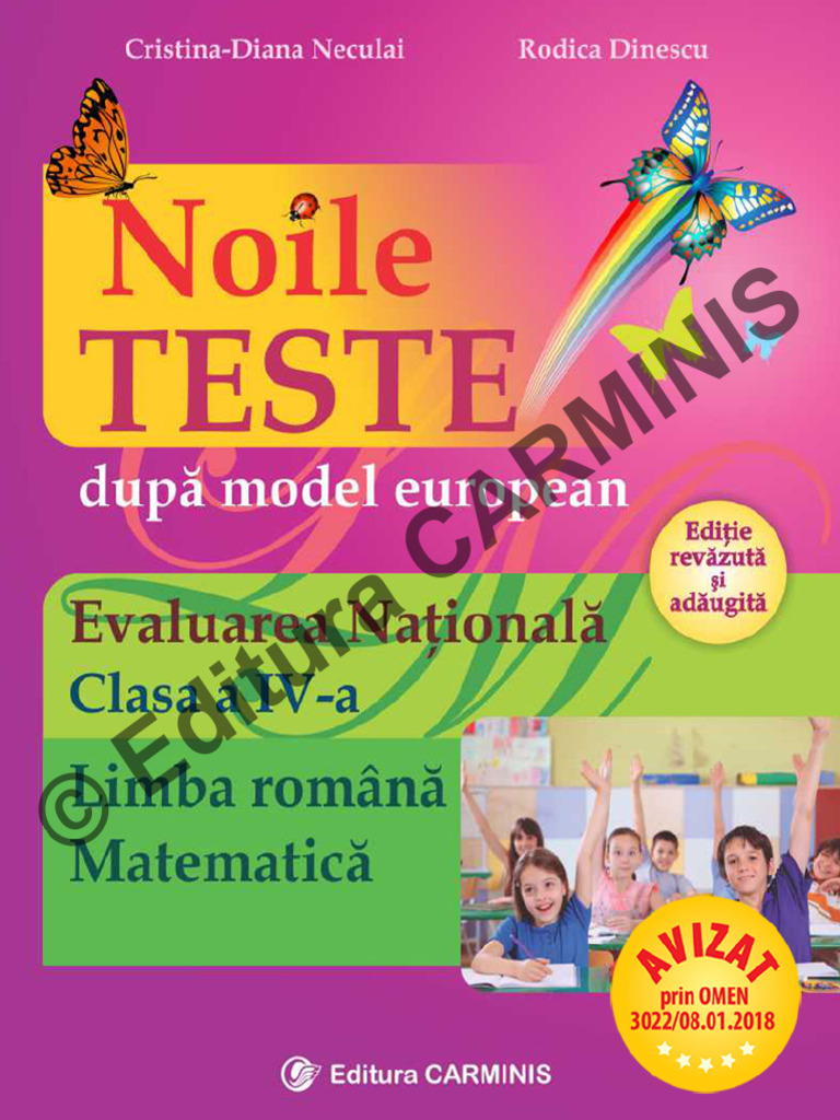 EVN4 Noile Teste Clasa 4 Mate Si Rom RE Fragment | PDF