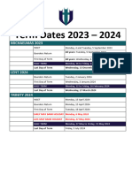 New Term Dates 2023-24
