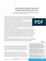Quality Measures in Pediatric Mental Health Care